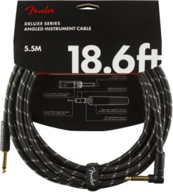 Fender Deluxe series melns tvīda vads, 3m