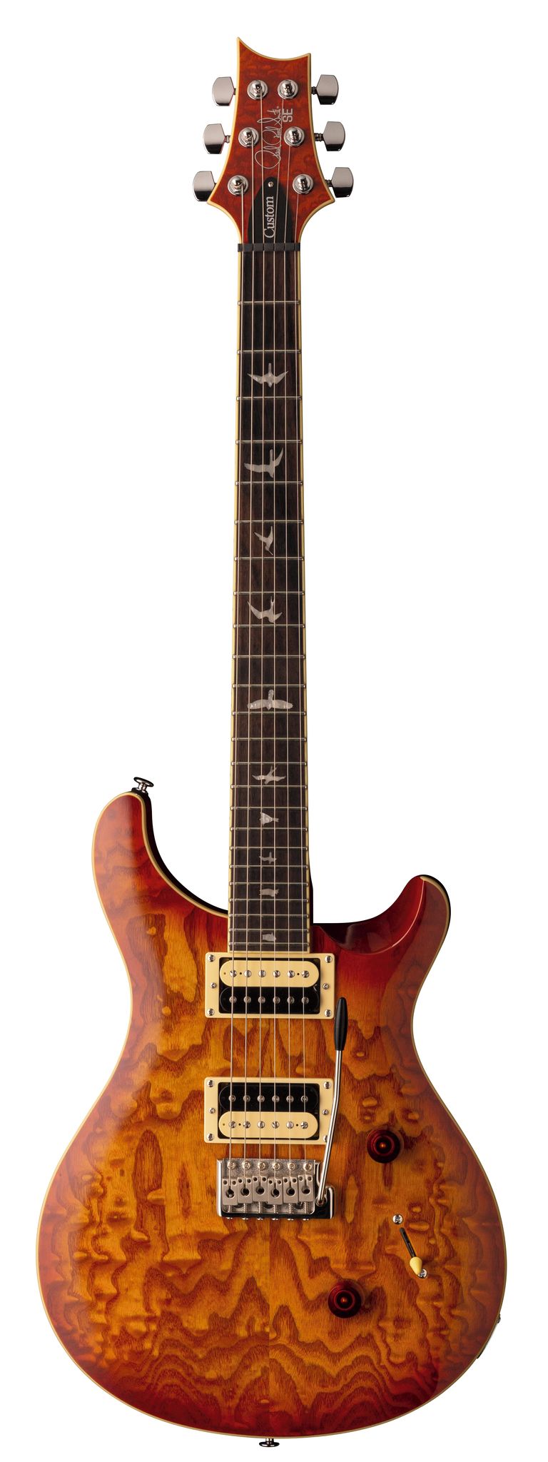 PRS SE Custom 24 Burled Ash, Vintage Sunburst elektriskā ģitāra